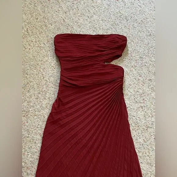 A.L.C. Strapless Pleated Dress size 2